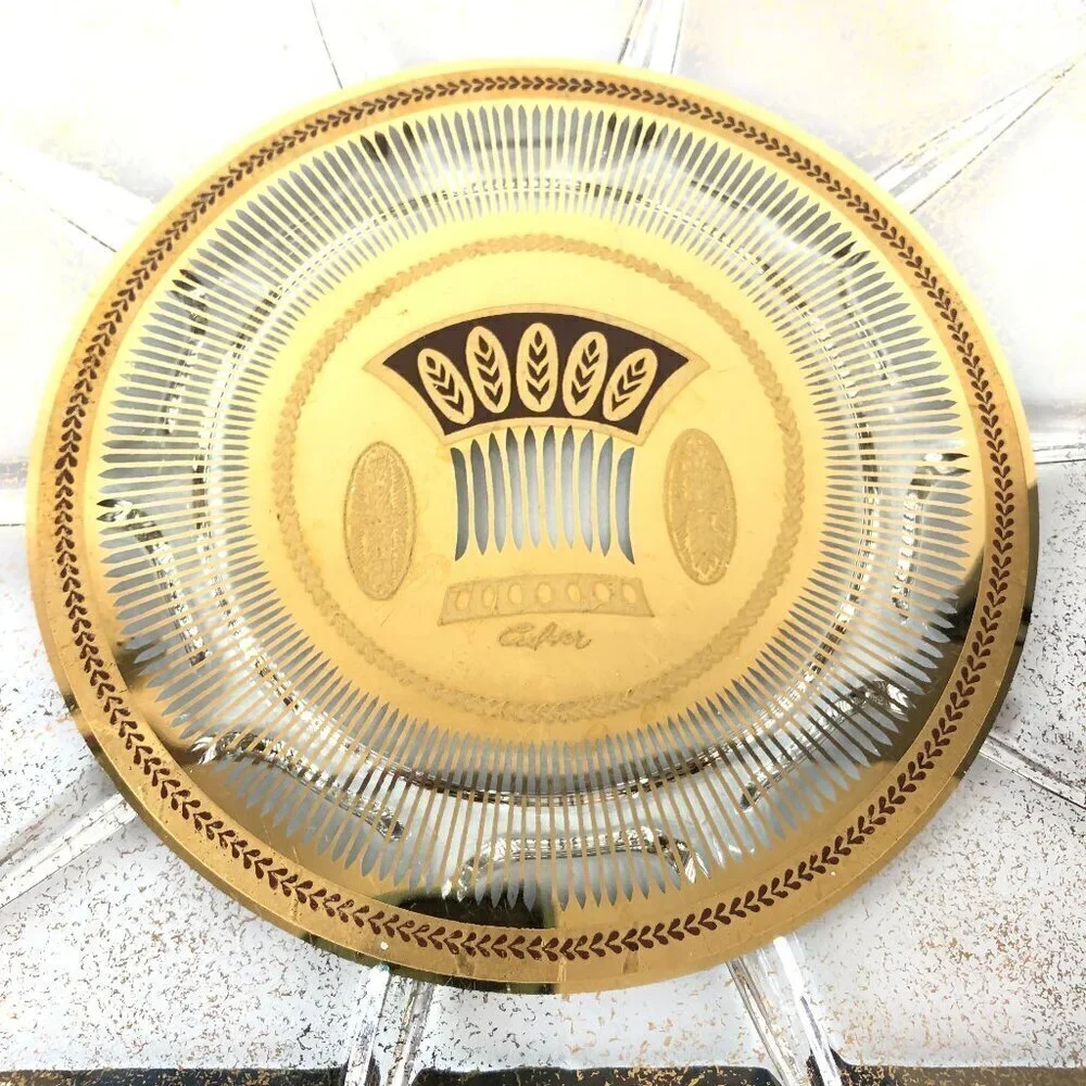 Vintage Culver, Ltd 22k Gold Festival Pattern 11 1/2 Inch Platter
